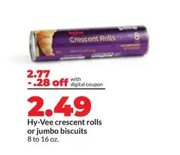 Hy-Vee Hy-Vee crescent rolls or jumbo biscuits offer