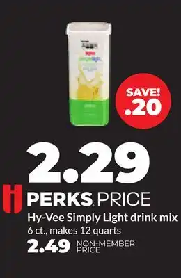 Hy-Vee Hy-Vee Simply Light drink mix offer