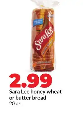 Hy-Vee Sara Lee honey wheat or butter bread offer