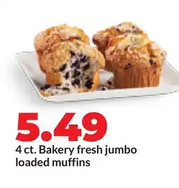 Hy-Vee 4 ct. Bakery fresh jumbo loaded muffins offer