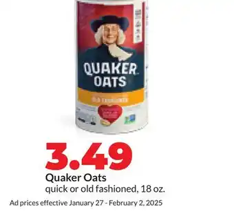 Hy-Vee Quaker Oats offer