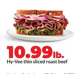 Hy-Vee Hy-Vee thin sliced roast beef offer