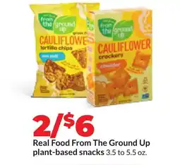 Hy-Vee Real Food From The Ground Up plant-based snacks offer