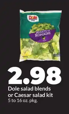 Hy-Vee Dole salad blends or Caesar salad kit offer