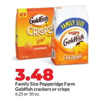 Hy-Vee Family Size Pepperidge Farm Goldfish crackers or crisps offer