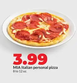 Hy-Vee MIA Italian personal pizza offer