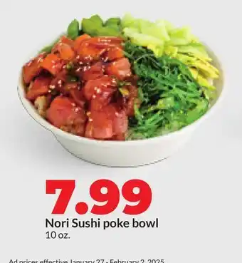 Hy-Vee Nori Sushi poke bowl offer