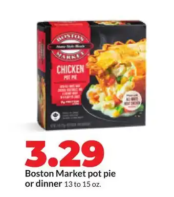 Hy-Vee Boston Market pot pie or dinner offer