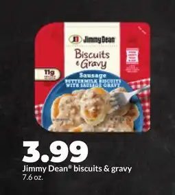 Hy-Vee Jimmy Dean biscuits & gravy offer