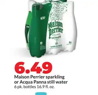 Hy-Vee Maison Perrier sparkling or Acqua Panna still water offer