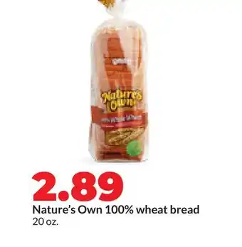 Hy-Vee Nature's Own 100% wheat bread offer