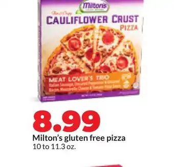 Hy-Vee Milton's gluten free pizza offer