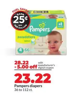 Hy-Vee Pampers diapers offer