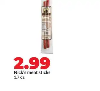 Hy-Vee Nick's meat sticks offer