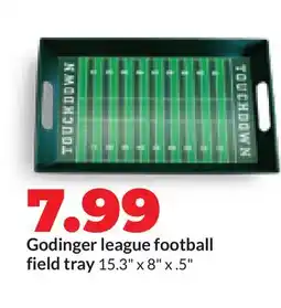 Hy-Vee Godinger league football field tray offer