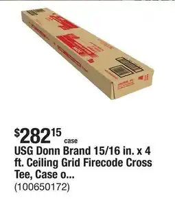 The Home Depot USG Donn Brand 15/16 in. x 4 ft. Ceiling Grid Firecode Cross Tee, Case of 60 offer