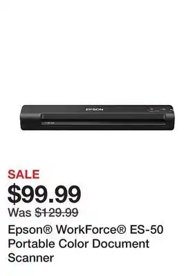 Office Depot Epson WorkForce ES-50 Portable Color Document Scanner offer