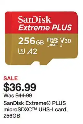 Office Depot SanDisk Extreme PLUS microSDXC UHS-I card, 256GB offer