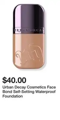 Ulta Beauty Urban Decay Cosmetics Face Bond Self-Setting Waterproof Foundation offer