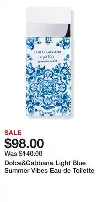 Ulta Beauty Dolce&Gabbana Light Blue Summer Vibes Eau de Toilette offer