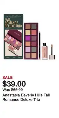 Ulta Beauty Anastasia Beverly Hills Fall Romance Deluxe Trio offer