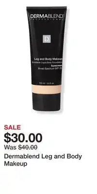 Ulta Beauty Dermablend Leg and Body Makeup offer