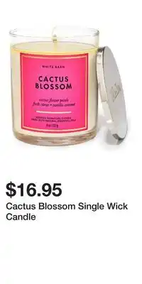 Bath & Body Works Cactus Blossom Single Wick Candle offer