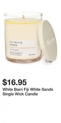 Bath & Body Works White Barn Fiji White Sands Single Wick Candle offer