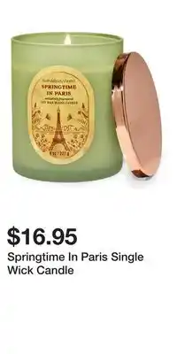 Bath & Body Works Springtime In Paris Single Wick Candle offer