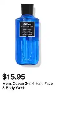 Bath & Body Works Mens Ocean 3-in-1 Hair, Face & Body Wash offer