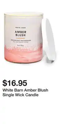 Bath & Body Works White Barn Amber Blush Single Wick Candle offer