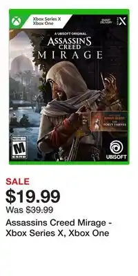 Game Stop Assassins Creed Mirage - Xbox Series X, Xbox One offer