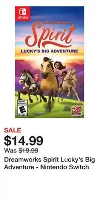 Game Stop Dreamworks Spirit Lucky's Big Adventure - Nintendo Switch offer