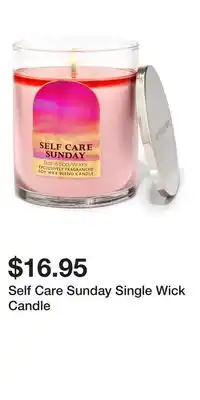 Bath & Body Works Self Care Sunday Single Wick Candle offer