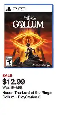 Game Stop Nacon The Lord of the Rings: Gollum - PlayStation 5 offer