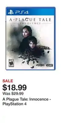 Game Stop A Plague Tale: Innocence - PlayStation 4 offer