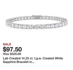 Belk Lab Created 14.23 ct. t.g.w. Created White Sapphire Bracelet in Sterling Silver offer