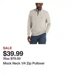 Belk Mock Neck 1/4 Zip Pullover offer