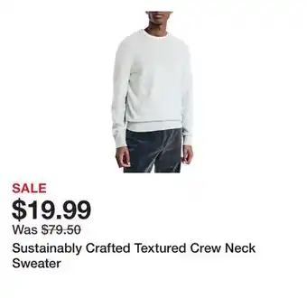 Belk Sustainably Crafted Textured Crew Neck Sweater offer