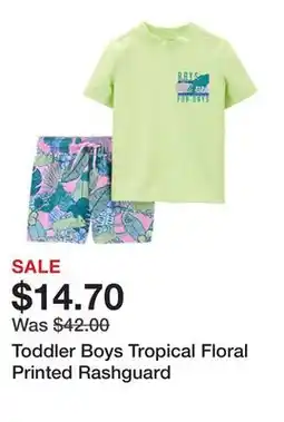 Belk Toddler Boys Tropical Floral Printed Rashguard offer