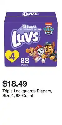 Big Lots Triple Leakguards Diapers, Size 4, 88-Count offer