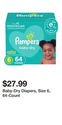 Big Lots Baby-Dry Diapers, Size 6, 64-Count offer