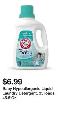 Big Lots Baby Hypoallergenic Liquid Laundry Detergent, 35 loads, 45.5 Oz offer