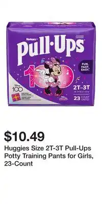 Big Lots Huggies Size 2T-3T Pull-Ups Potty Training Pants for Girls, 23-Count offer