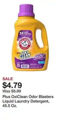 Big Lots Plus OxiClean Odor Blasters Liquid Laundry Detergent, 45.5 Oz offer