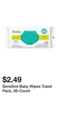 Big Lots Sensitive Baby Wipes Travel Pack, 56-Count offer