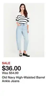 Old Navy Old Navy High-Waisted Barrel Ankle Jeans offer