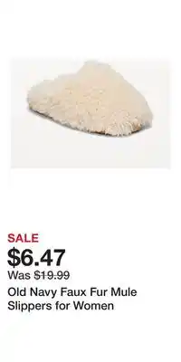 Old Navy Old Navy Faux Fur Mule Slippers for Women offer