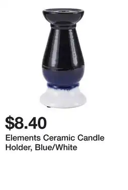 Belk Elements Ceramic Candle Holder, Blue/White offer