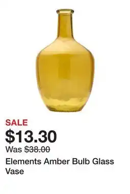 Belk Elements Amber Bulb Glass Vase offer